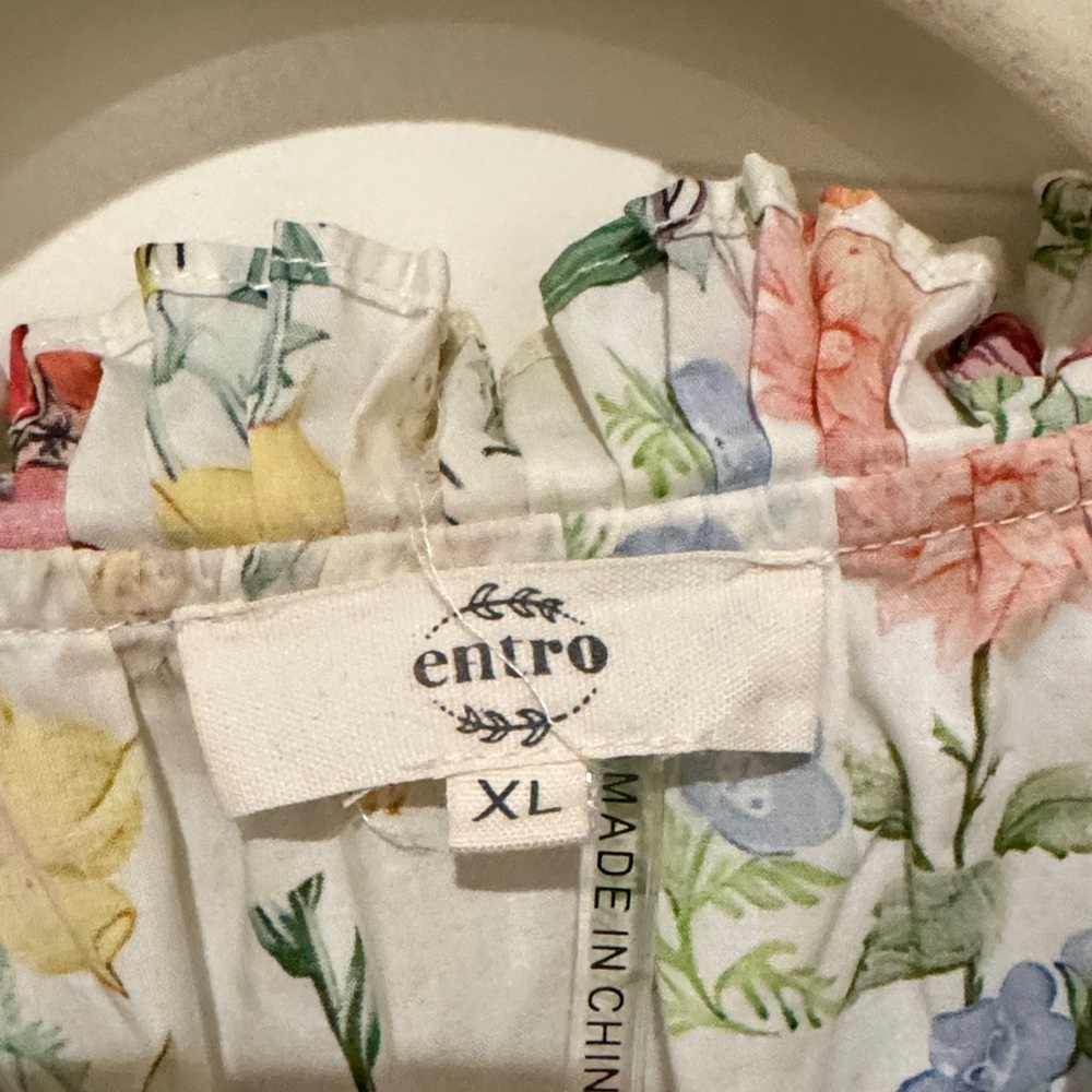 Entro Multicolor Floral Ruffle Top - Picture 2 of 2